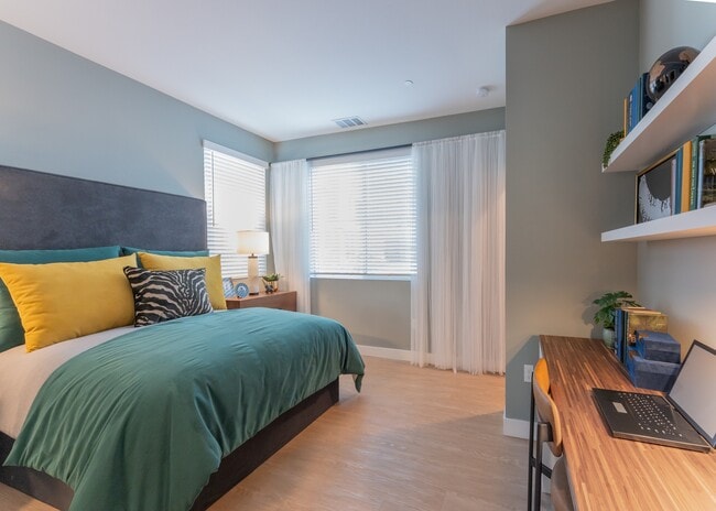 Bedroom with Large Windows