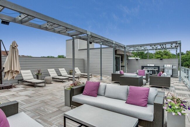 Rooftop deck with grills