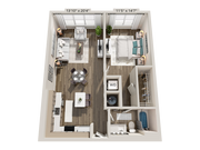 A1 1 Bed / 1 Bath 797 sq. ft