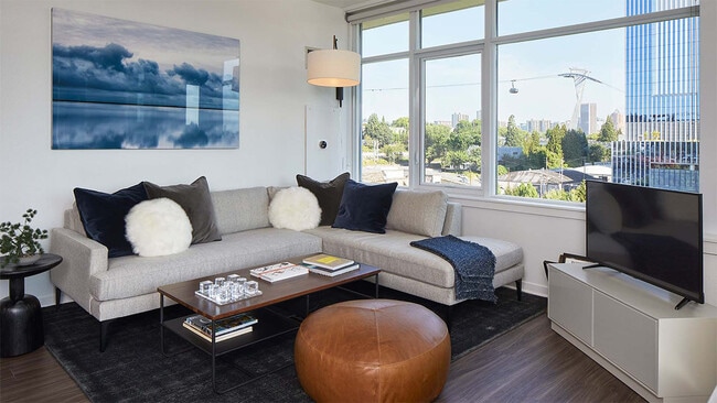 Living Room with Hard Wood Flooring.