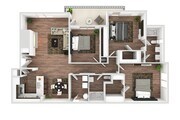 3 Bedroom | 2 Bath | 1355 SF (Attached Garage Available)
