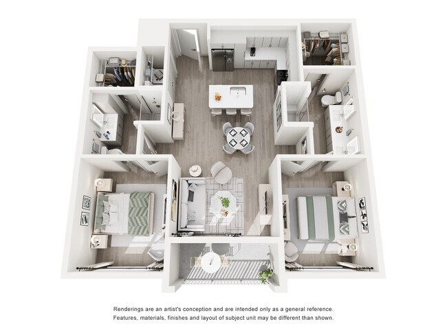 Biscayne | 2 Bedroom 2 Bathroom - 997 sq ft