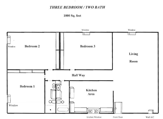 3 bedroom floor plan