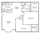 1 Bedroom - 1 Bath