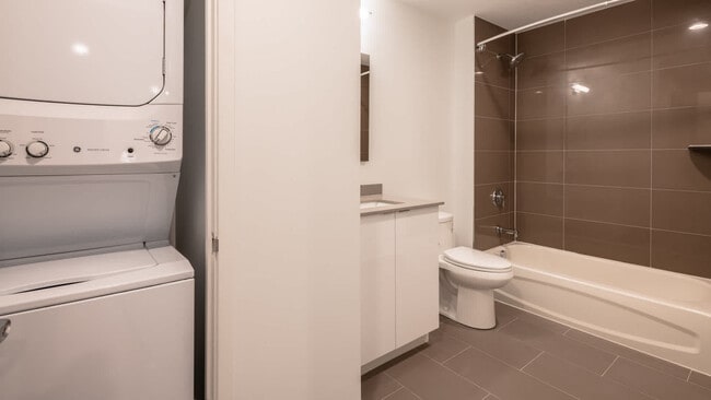 Bathroom with In-home Washer and Dryer - Third Square