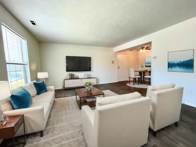 Example of updated furnished living room.