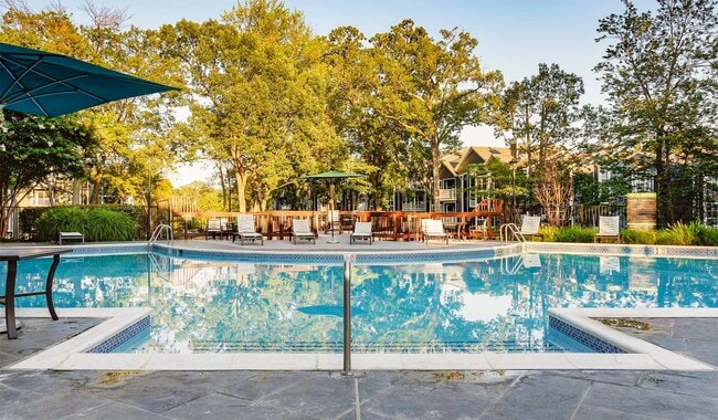 Outdoor swimming pool and social deck
