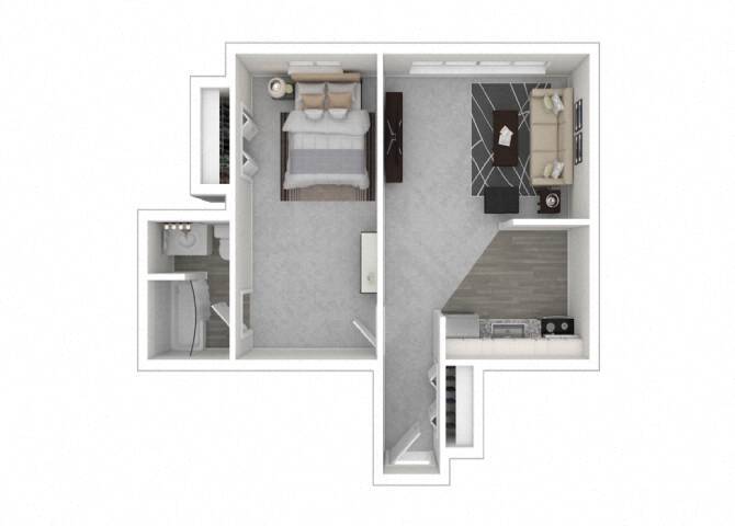 Floor Plan - 1 Bedroom