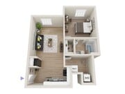A1 1 Bedroom Floor Plan