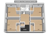 4 bed, 2 bath townhome upstairs