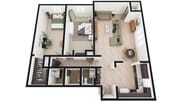 C: 2 Bed 1.5 Bath