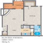 1BR/1BA