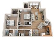 2 bed 2 bath 990