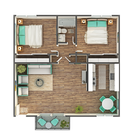 Beta 2x1 Floorplan