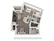 Plano de dos dormitorios