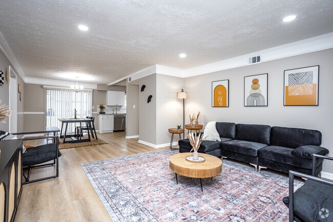 2BR, 1BA - 1,150SF - Living Room - Residences on Riverdale