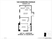 145 Cosburn Ave. 2 Bedroom Floorplan