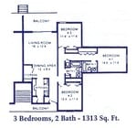 3BR/2BA