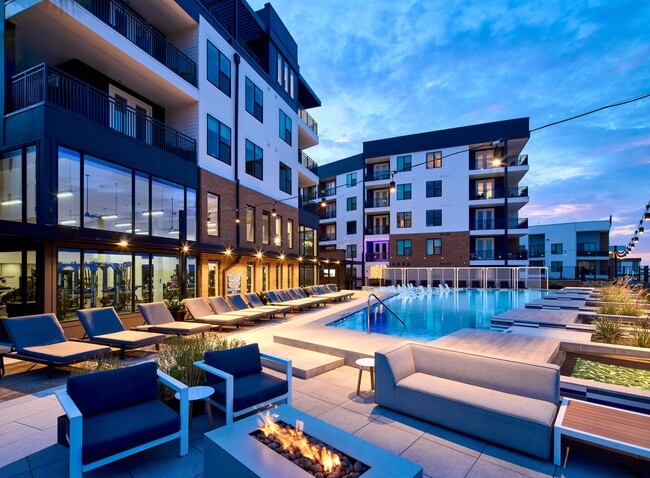 South Building Pool and Firepit