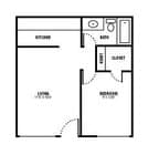 1BR/1BA