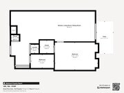 1BR, 1BA - 670SF - Floorplan