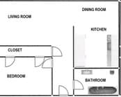 1BR/1BA