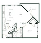 A1Q floor plan The Hartley at Blue Hill