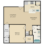 Larger 1/1 Floor Plan