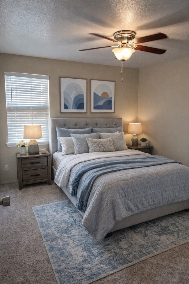 Dormitorio de 1 cama - River Oaks Apartments