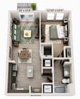 Azalea_1Bed_1Bath_638 Sq Ft
