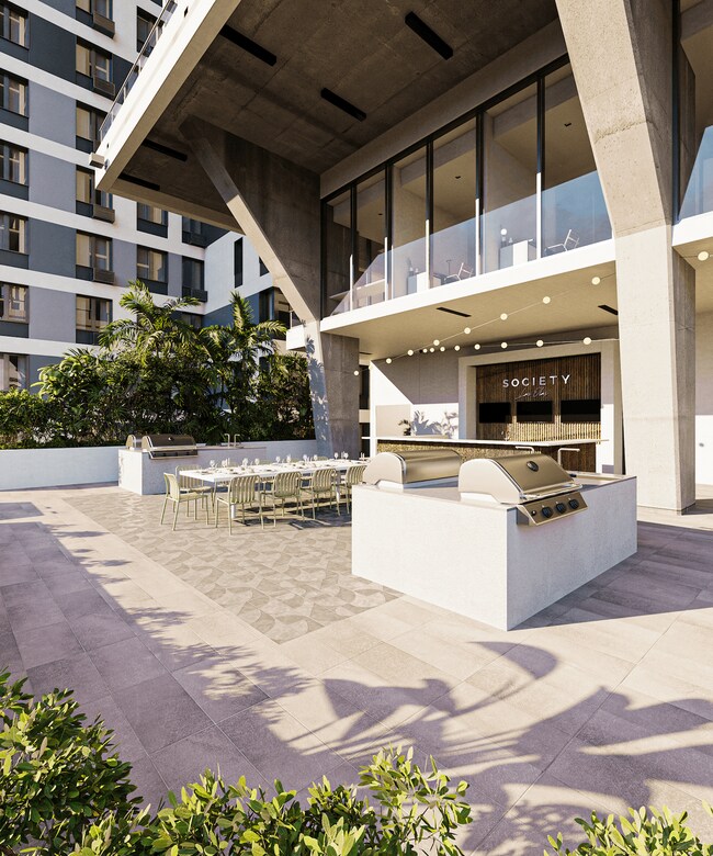 Terraza con parrilla - Society Las Olas