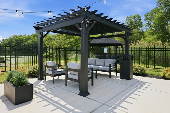 Elevate your outdoor living at Eagle Rock Apartments at Mohegan Lake with our stylish pergola lounge area. Ideal for relaxation and gatherings, this inviting space enhances your lifestyle. Schedule a visit today to learn more!