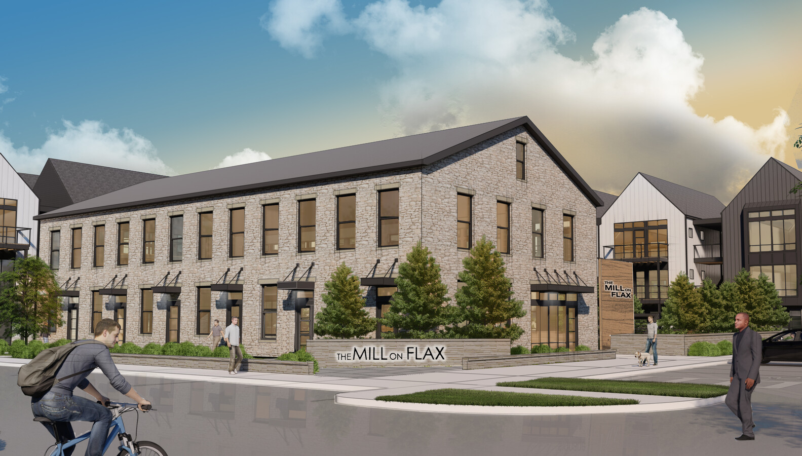 Clubhouse Rendering - The Mill on Flax Apartments