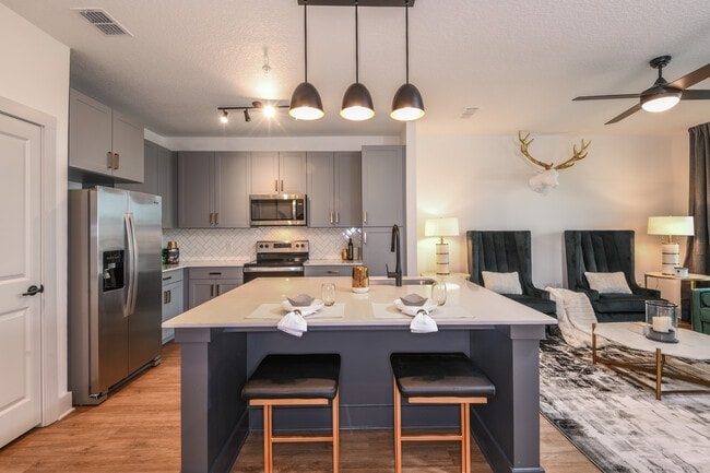 Cook, dine, and gather in a stylish kitchen space.