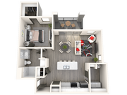 1x1 floor plan Amiya