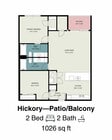 Hickory w PatioBalcony