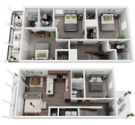 The Collective at Kennesaw The Pine 4x4 Floor Plan