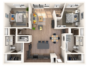 2 Bedroom | 2 Bath | 1074 SF