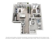 One Bedroom One Bath Penthouse (869 SF)