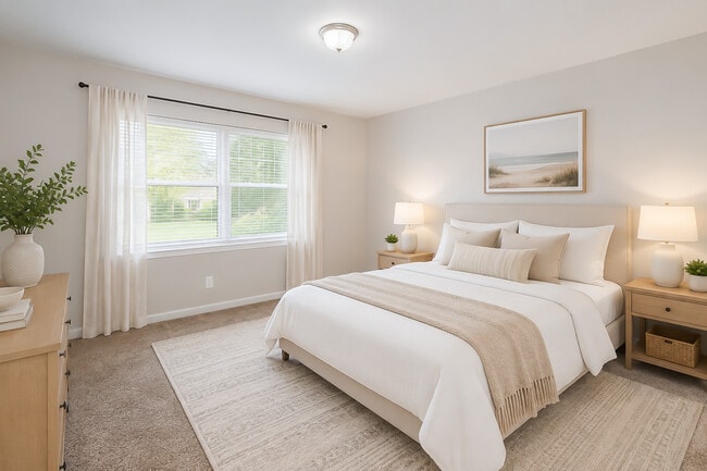 Comfortable bedroom offering the perfect place to recharge.