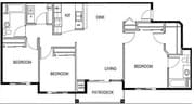 3BR/2BA