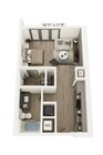 The Annwood Studio Floor Plan | Woodburn Exchange Apartments East Walnut Hills