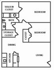 2BR/1BA