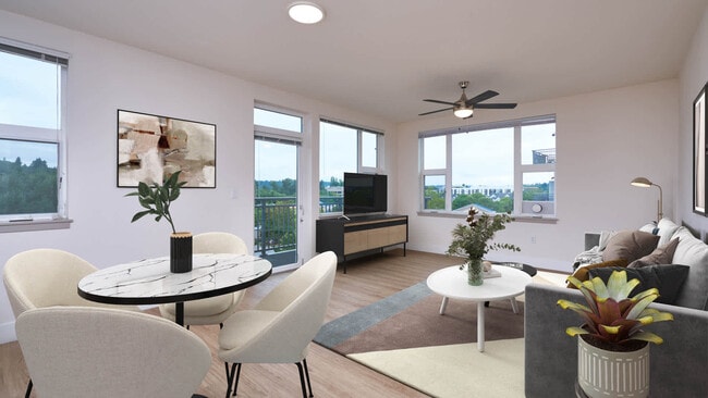 Living Room with Hard Surface Flooring - red160