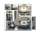 One Bedroom One Bathroom