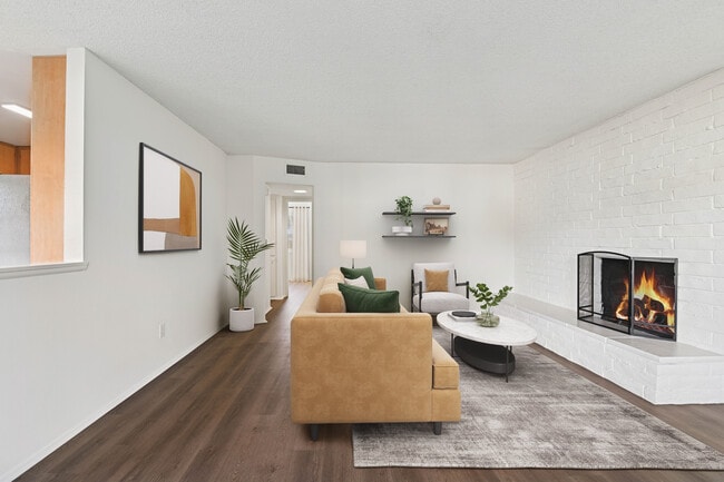 Classic Package II living room with hard surface flooring (select homes)