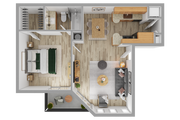 Model A-1BR 1BA- 594 sqft- Archer at Willowbrook.png