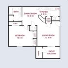 1BR/1BA