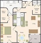 One Bedroom Floorplan