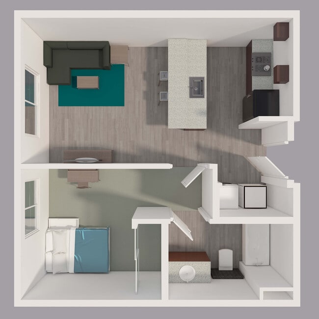 Floor Plan: A1 (One Bedroom One Bathroom) - The Annex of Oshkosh
